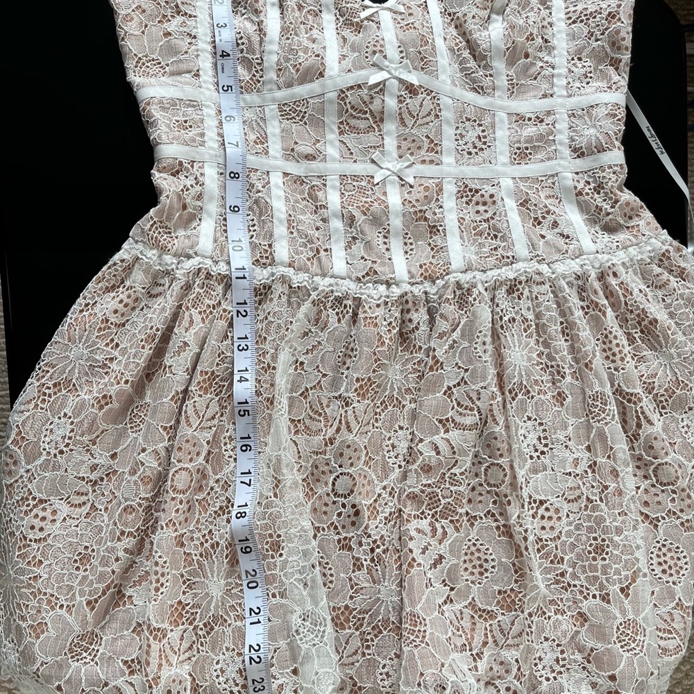 For Love and Lemons Dress. Ivory Lace Bustier. - Picture 12 of 13